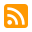 An orange color RSS icon
