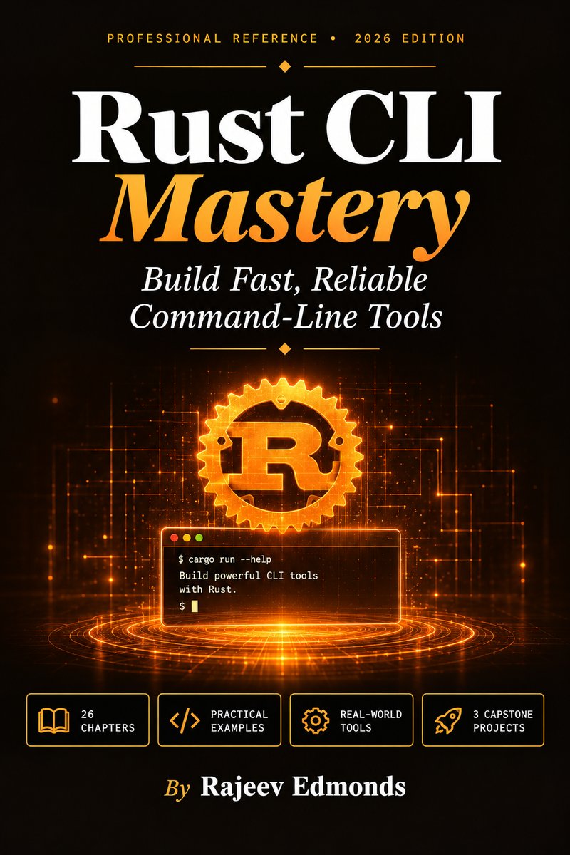 Front cover of Rust CLI Mastery: Build Fast, Reliable Command-Line Tools by Rajeev Edmonds
